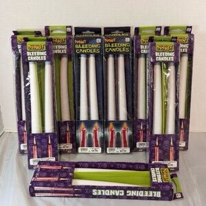 Lot of 9 NIB SPIRIT Halloween Store Pack of 2 Bleeding Candles Decoration Blood
